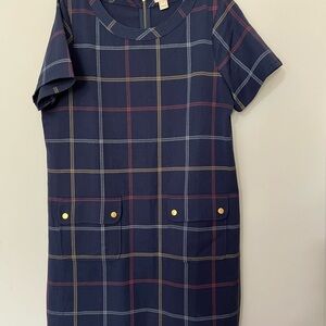 J. Crew Kids Dress - Navy and Red Plaid